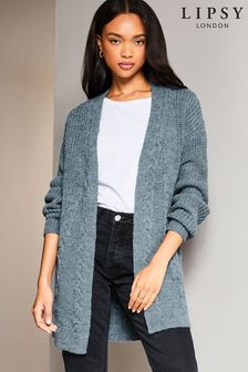 Lipsy Chambray Blue Petite Mixed Cable Cardigan (P93879) | kr487