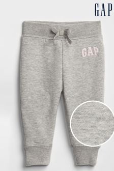 Gri deschis - Pantaloni sport Gap din fleece cu logo (Nou-născuţi - 5ani) (P93952) | 90 LEI