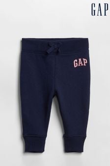 Albastru - Pantaloni sport Gap din fleece cu logo (Nou-născuţi - 5ani) (P93953) | 90 LEI