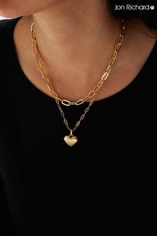 Jon Richard Gold Polished Layered Heart Necklace (P94070) | 46 €