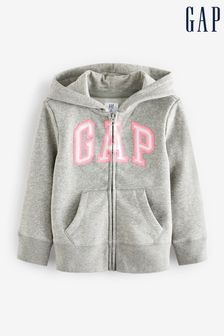 Gap Grey Logo Zip Hoodie In Fleece (P94171) | €20.50