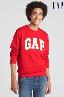 Rot - Gap Fleece-Sweatshirt mit Rundhalsausschnitt und Logo (P94425) | 27 €