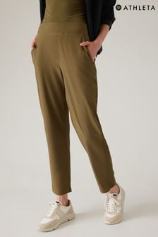 Marrón - Pantalones tobilleros de tiro medio muy ligeros de Brooklyn de Athleta (P94492) | 106 €