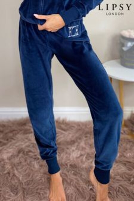 Bleu marine - Pantalon de jogging Lipsy en velours (P94586) | €24