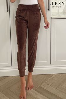 Marrón chocolate - Pantalones de chándal de velour de Lipsy (P94607) | 27 €