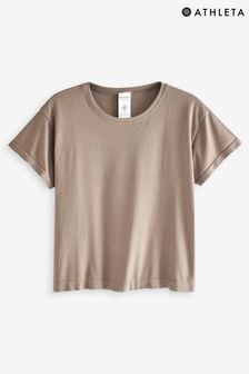 Коричневый - Athleta футболка с бесшовной сеткой Ether (P94651) | €59