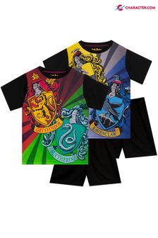 Negro Harry Potter - Pack de 2 pijamas cortos con diseño de personajes (P94782) | 23 €
