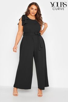 Yours Curve Black London Bow Shoulder Jumpsuit (P95084) | €27