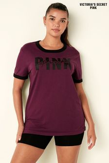 Victoria's Secret PINK Rich Maroon Red Short Sleeve T-Shirt (P95302) | €15.50
