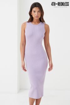 4th & Reckless Purple Effie Knitted Midi Dress (P95448) | 28 €