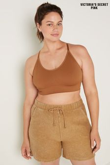 Victoria's Secret PINK Warm Brown Seamless Lightly Lined Low Impact Sports Bra (P95997) | kr338