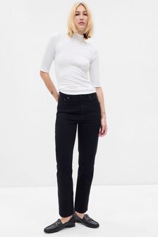 Gap Black High Waisted Cheeky Straight Fit Jeans (P96387) | €82