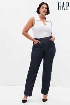 Темно-синий индиго - Прямые джинсы Gap 90-х с завышенной талией (P96391) | €76