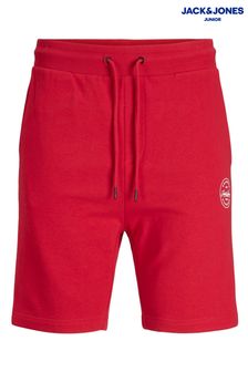 Rot - Jack & Jones Junior Bedruckte Sweat-Shorts mit Logo (P96768) | 20 €