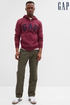 Gap Burgundy Red Logo Zip Up Hoodie (P96923) | €22.50