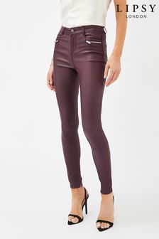 Bessenrood - Lipsy - Kate skinny jeans met halfhoge taille (P96975) | €43