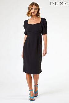 Черный - Облегающее платье с вырезом в форме сердца Dusk (P97133) | €26