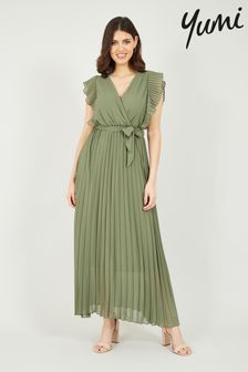 Yumi Green Frill Sleeve Maxi Dress (P97261) | €31