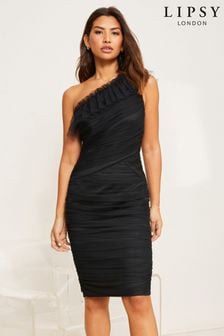 Lipsy Black One Shoulder Maxi Dress (P97268) | 49 €
