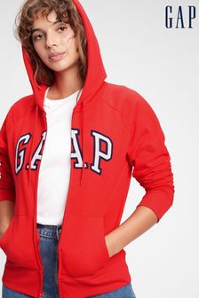 Gap Red Logo Zip Up Hoodie (P97346) | €31
