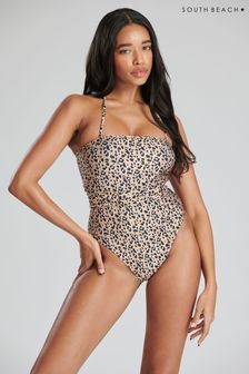 South Beach Brown Strapless Belted Swimsuit (P97391) | €24