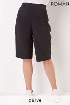 Roman Black Curve Knee Length Stretch Shorts (P97898) | 30 €
