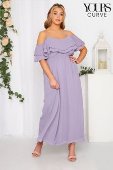 Yours Curve Purple London Ruffle Maxi Dress (P98360) | 87 €