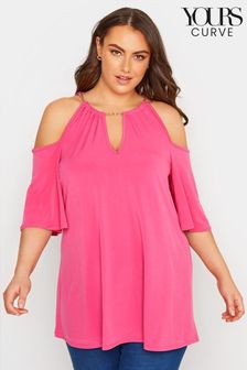 Yours Curve Pink London Chain Detail Top (P98379) | €17