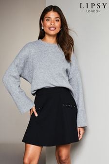 Lipsy Black Flippy Mini Skater Skirt (P98463) | €12