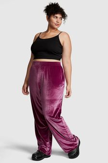 Велюровые брюки с широкими штанинами и логотипом Victoria's Secret Pink (P98562) | €69