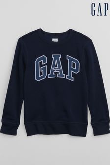 Gap Navy Blue Crew Neck Logo Sweatshirt (4-13yrs) (P99070) | €20.50