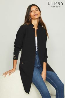 Zwart - Lipsy - Ribgebreide vestjas (P99265) | €60