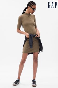 Gap Brown Modern Mock Neck Mini Dress (P99273) | €15