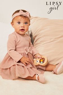 Lipsy Pink Baby Long Sleeve Tutu Dress (P99308) | $58 - $61