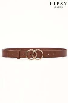 Lipsy Brown Double Ring Belt (P99426) | $19