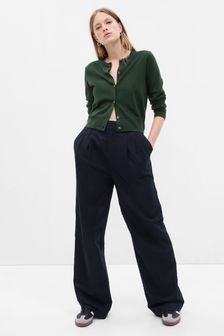 Gap Green Merino Wool Short Cardigan (P99521) | kr649