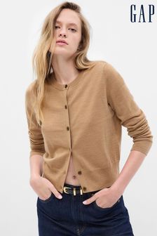 Gap Brown Merino Wool Short Cardigan (P99522) | €59