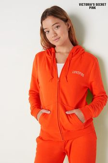 Victoria's Secret PINK Bright Tomato Red Zip Up Lounge Hoodie (P99703) | €57