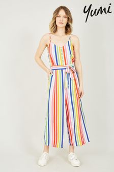 Yumi White Rainbow Stripe Jumpsuit (P99778) | 60 €