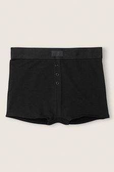 Victoria's Secret PINK Pure Black Cotton High Waist Short Knickers (Q00262) | €11