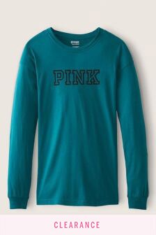 Victoria's Secret PINK Unisex Long Sleeve Campus T-Shirt