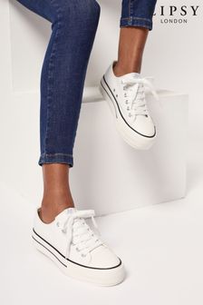 Lipsy White Low Top Lace Up Flatform Trainer (Q03128) | 36 €