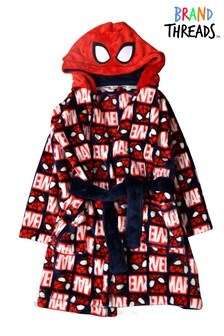 Brand Threads Red Marvel Spider-Man Fleece Dressing Gown with Hood (Q03303) | €25