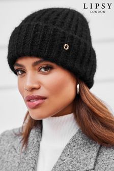 Lipsy Black Chunky Knitted Ribbed Beanie Hat (Q05712) | 21 €