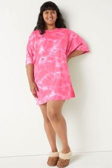 Incredible, Korallen-Geode, Knüpfbatik - Victoria's Secret Pink Baumwollpyjama mit ärmellosem Oberteil und Shorts (Q06158) | 33 €