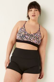 Victoria's Secret PINK Pure Black Ditsy Floral Lightly Lined Low Impact Sports Bra (Q06159) | kr338
