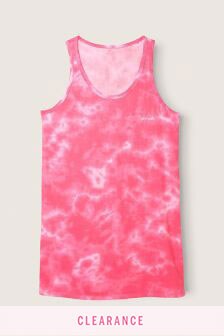 Victoria's Secret PINK Tie Dye Incredible Coral Orange Cotton Sleeveless Nightie (Q06177) | 35 €
