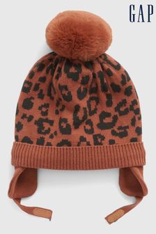 Gap Brown Leopard Print Baby Beanie (Q06353) | €10.50