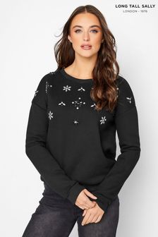Long Tall Sally Black Novelty Stud Detail Sweatshirt (Q06391) | 44 €