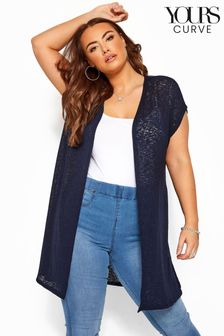 Yours Curve Blue Short Sleeve Cardigan (Q06424) | 27 €